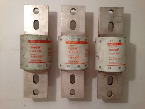 Gould AmpTrap Fuse A4BY2000 Form 480 2000 Amps Class L 600 VAC or Less