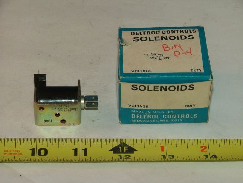 ELECTROMECH PULL SOLENOID,DELTROL CONTROLS,53687-94,120VAC CONT.,6.78VA,C-6 FRM.