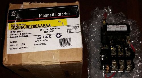 GE General Electric  CR306C00200 Magnetic Starter Voltage Rating 120+ **NEW