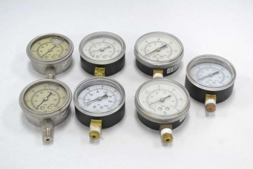 LOT 7 MARSH ASSORTED PRESSURE GAUGE 30PSI 210KPA 1/4IN NPT B351924