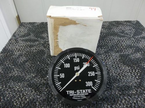 TRI-STATE METER GAUGE GAGE DIAL PRESSURE INDICATOR 0-300 PSI AIRCRAFT MILITARY