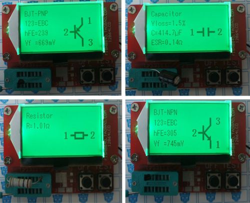 Mega328 esr meter lcr transistor tester diode triode capacitance mos pnp/npn lc for sale