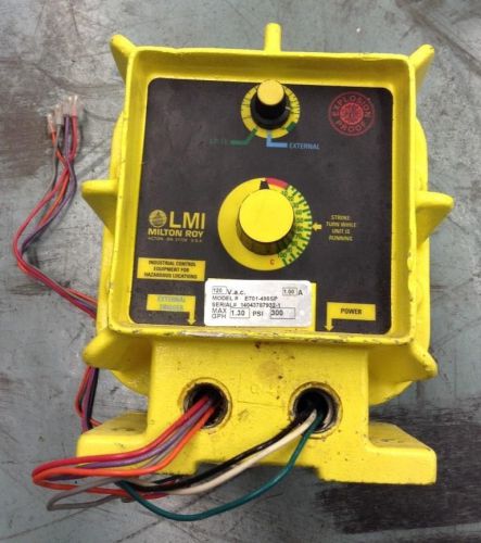 EXPLOSION PROOF ELECTRONIC METERING PUMP LMI MILTON ROY E701-498SP $450