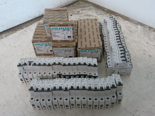 80 MIXED SIEMENS MINIATURE CIRCUIT BREAKERS, 5SJ4 102-7HG40, 5SJ141 20A