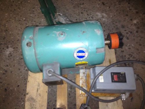 BALDOR 7.5HP MOTOR, #CM37110T, F-213TC, 208-230/460V, 1725RPM, W/ ON/OFF SWITCH