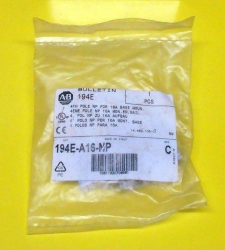 NEW AB ALLEN-BRADLEY Cat no. 194E-A16-NP Ser. C. 4th Pole NP for 16A Base Moun.