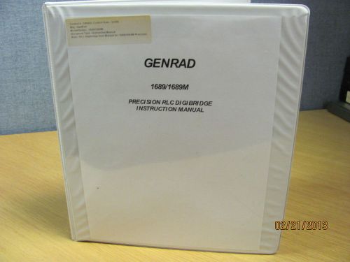 GENERAL RADIO MODEL 1689/1689M: Precision RLC Digibridge Instruct Manual w/schem