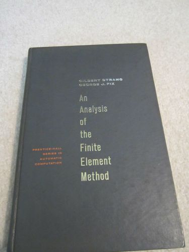 BOOK FINITE ELEMENT METHODS STRANG FIX 1973