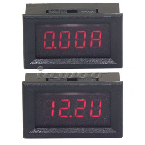 Dc 10a/200v voltage and current measurement digital volt gauge amp meter red led for sale