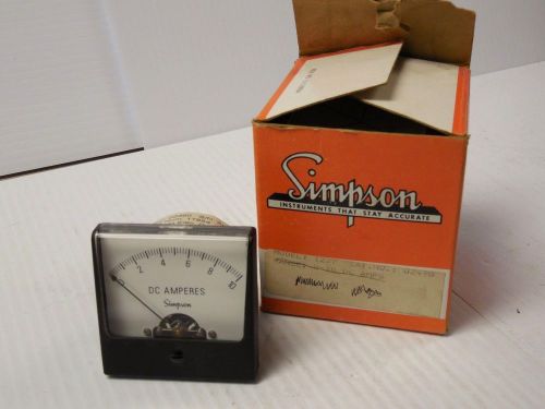 New simpson panel meter 1227 0-10 dc amperes 2-3/8&#034; face for sale