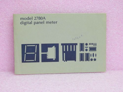 Digitec Manual 2780A Digital Panel Meter Instruction Manual w/Schematics