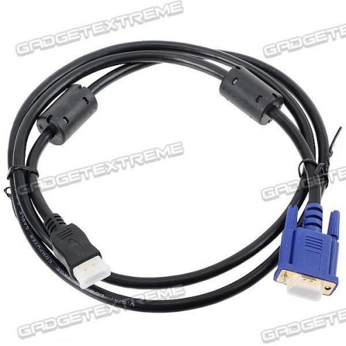 Gold Plated Mini HDMI Male to VGA Male Shielded Connection Cable(1.5M) e