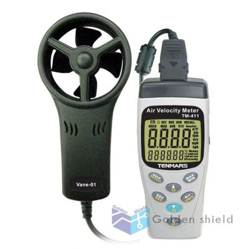 Tenmars tm-411 air velocity meter airspeed anemoscope anemometer -20~50?c for sale