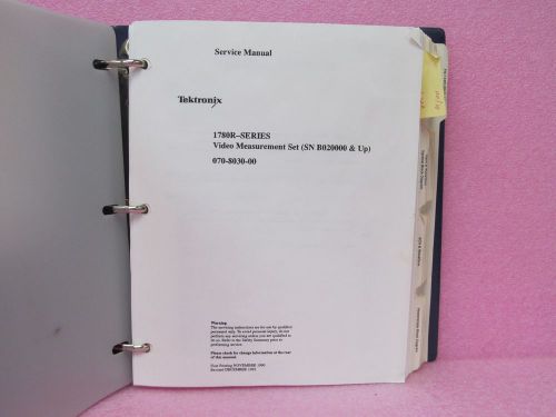 Tektronix 1780R-Series Video Measurement Set Service Manual w/schematics (12/92)