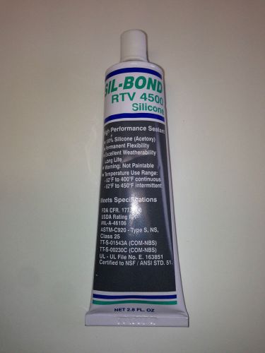 Silco 4500 rtv clear silicone sealant adhesive high temp food grade glue 2.8 oz for sale