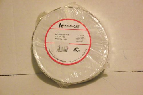 NEW HARDCAST AFG 1402 SILVER FOIL TAPE 2&#034; X 100&#039; printed