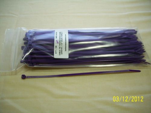 100 PCS. Purple Cable Ties,7&#034;, 40 Lbs. Tensile Rating.(#WT7P)22R