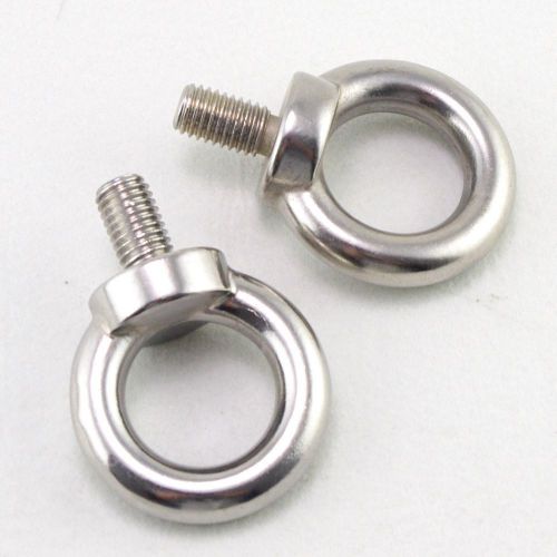 Qty2 eyes bolts m8 metric threaded marine grade boat stainless steel lifting for sale