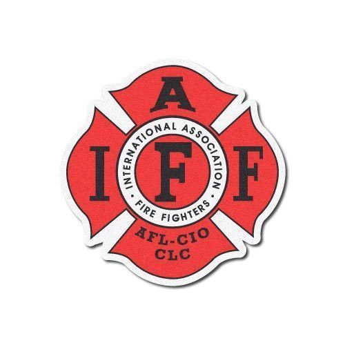 FIREFIGHTER HELMET DECALS FIRE HELMET STICKER- Reflective 4&#034; IAFF Maltese