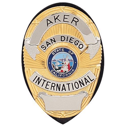 Aker a591-tp plain tan leather clip-on badge holder for shield badge for sale