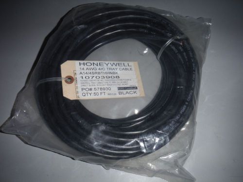 Honeywell 50ft tray cable 14awg 4/c  black 10703908 for sale