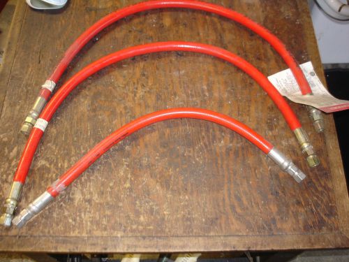 LOT OF 3 HYDROLIC HOSES VARIOUS SIZES...PARKAR PARFLEX BRAND 6 3/8 5000 PSI