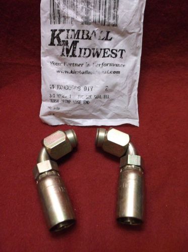 Lot of 2  3/8&#034; Hose 1/2 JIC/SAE Swivel Elbow