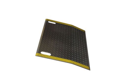 Dock Plate 36&#034; x 36&#034; Diamond Tread Plate With Handle Slots 1,700# Cap 7&#034; Legs