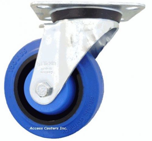 4bcas 4&#034; blickle case swivel plate caster premium, non-marking, 300 lb. capacity for sale