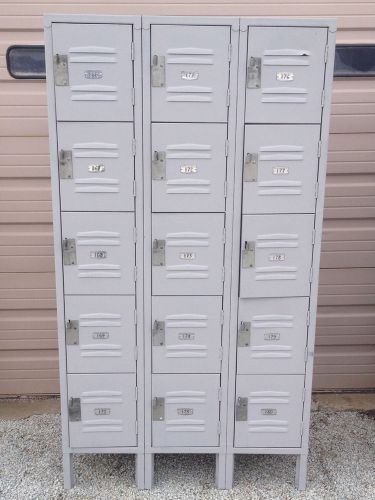 3-Column  Locker 36&#034; X 72&#034;  X 15&#034; Deep  15 Lockers