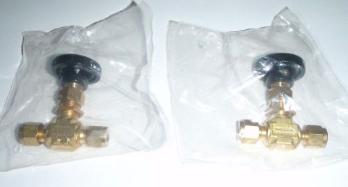 Swagelok  B-1VS4  1/4 ” Swagelok Tubing Integral Bonnet Needle Valve NEW Lot  of 2