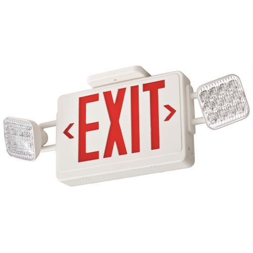 Lithonia Lighting Exit Sign With Emergency Lights 3.8W Red ECR LED