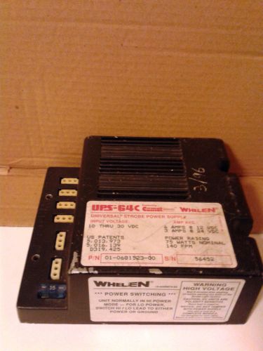 UPS-64C WHELEN POWER SUPPLY?