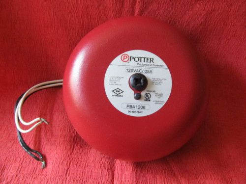 6&#034; POTTER PBA 126 FIRE ALARM FIRE PROTECTION 120 VAC