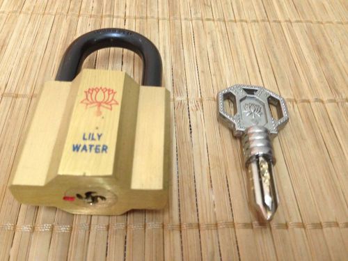 *RARE* 10 Pin, 40mm Lily Water Padlock! 1 Original Key!