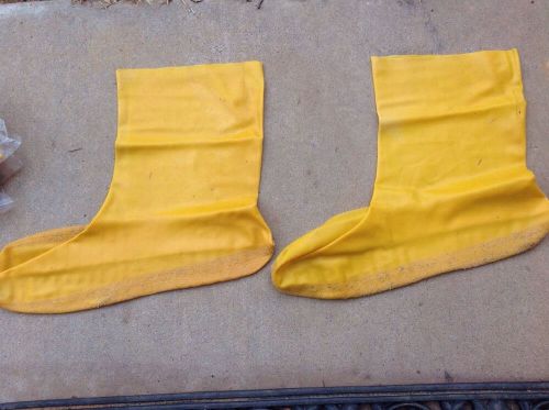 5 pair new  hazmat size xl yellow latex boot or shoe covers for sale