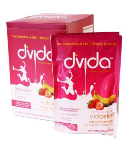 d&#039;Vida VidaSlim, Strawberry + Banana (Box of 7 - 1.55Oz Individual Packets)