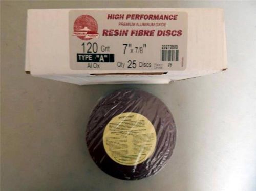 Gemtex 20270800 - 7&#034; Alum. Oxide 120 Grit Grinding Disc, 7/8&#034; Center, Qty-25