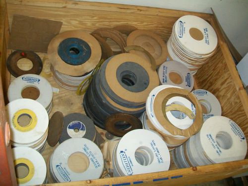 Resellers lot abrasive grinding wheels NEW Norton ITT 10&#034; 12&#034; 14&#034; over 100 piece