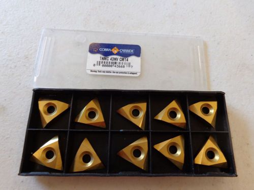 10 COBRA CARBIDE THREADING INSERTS TNMC 43NV CM14