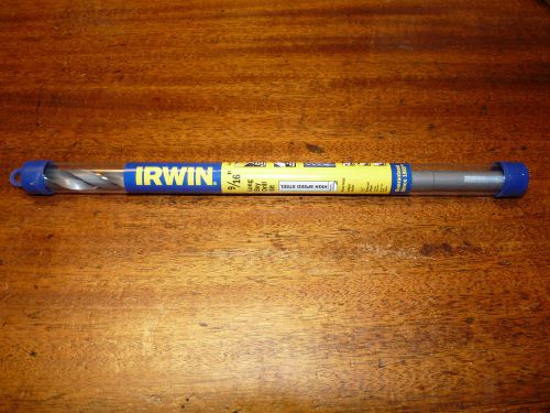 IRWIN 60436 9/16 x 12&#034; OAL LONGBOY DRILL BIT 1/2&#034; SHANK 3 FLATS F/ WOOD &amp; METAL