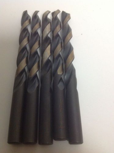 Norseman- Size # Z -  Twist Drill Jobber Length Black &amp; Gold Finish  LOT OF 5