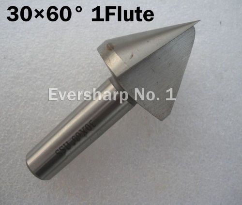 New 1pcs HSS Chamfer End mill Cutter Dia 30mm 60 degree 1Flute Countersink Bit