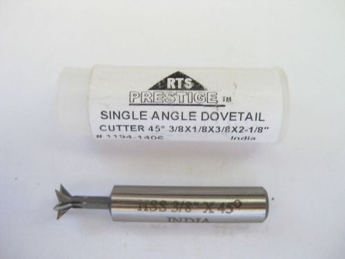 New Prestige 3/8 Dovetail Cutter 45° Single Angle 3/8 Shank HSS