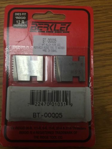 New Berkley Pipe Dies Set 1&#034; NPT H.S.S