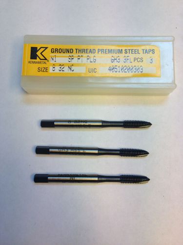 8-32 NC 3FLT GH3 SPIRAL POINT PLUG HSS-E TAP (9 TAPS) KENNAMETAL