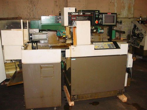 1992 Citizen L-16 Type VI Swiss Type CNC Lathe w/Spego Barfeed, Live Tool