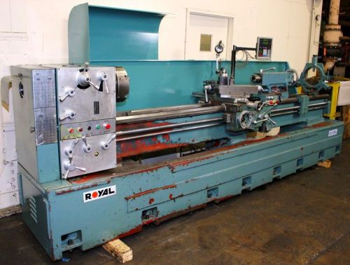 2006 royal 21&#034;/30&#034; x 120&#034; gap bed engine lathe, newall dro, aloris tool post for sale