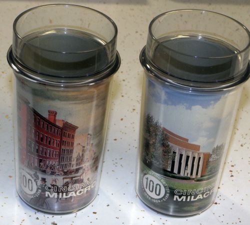 Cincinnati Milacron 1884-1984 100 year anniversary Plastic Tumblers MINT