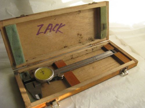 Vintage nsk stainless steel machinest dial caliper micrometer in box 6&#034; japan for sale